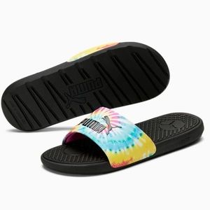Puma Cool Cat tie dye slide sandals